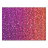 Sparkly Oranje en Paars gradiënt Glitter Tafelkleed (Voorkant (Horizontaal))