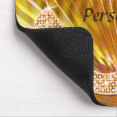 Sparkly Oranje Music Note & Stiletto Hiel Muismat (Hoek)