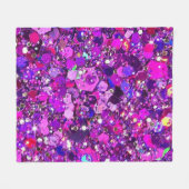 Sparkly Paars Blanket 50 x 60 inch Fleece Deken (Voorkant (Horizontaal))