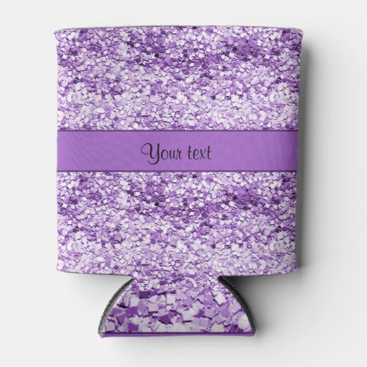 Sparkly Paarse Glitter Blikjeskoeler (Voorkant)