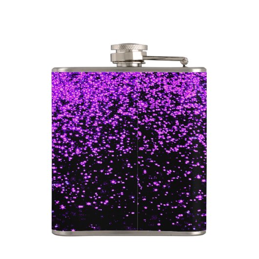 Sparkly paarse kolf heupfles (Achterkant)