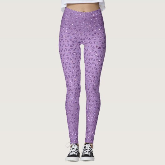 Sparkly Paarse Leggings (Voorkant)