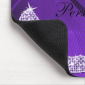 Sparkly Paarse/Lila muzieknotitie & Stiletto-hiel Muismat (Hoek)