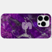 Sparkly Paarse Marmeren Vloeistof Abstracte Kunst  Case-Mate iPhone Case (Achterkant (horizontaal))