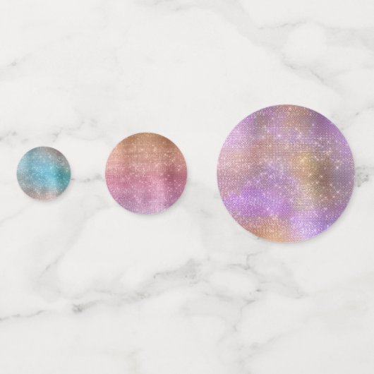 Sparkly Paarse PInk Aqua Glitz Confetti (Voorkanten)