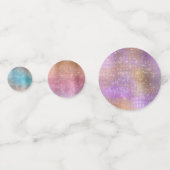 Sparkly Paarse PInk Aqua Glitz Confetti (Achterkanten)