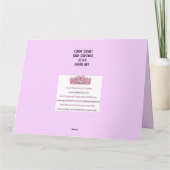 Sparkly Paashaas mand met bloemen kaart (Achterkant)