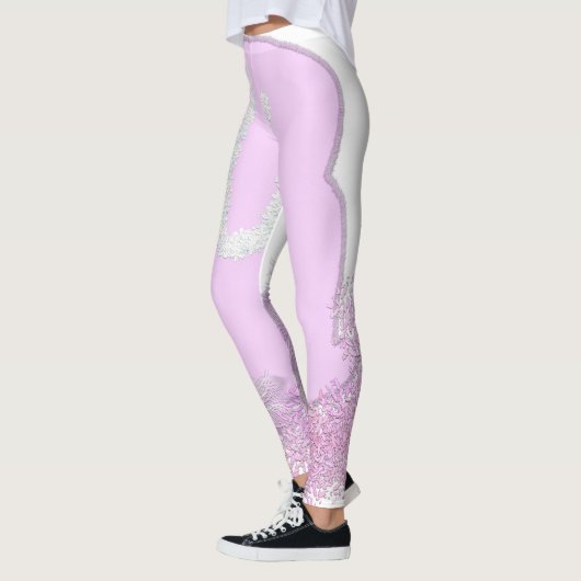 Sparkly Paashaas mand met bloemen Leggings (Links)