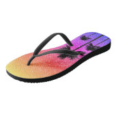 Sparkly Palm Trees Gradient Sunset Teenslippers (Schuin)