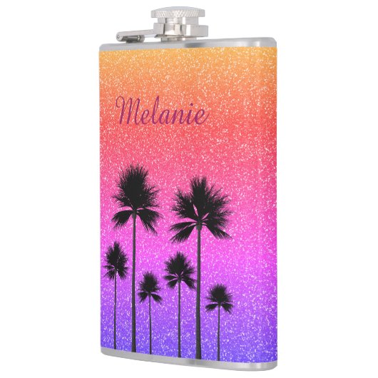 Sparkly Palm Trees Heupfles (Links)