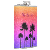 Sparkly Palm Trees Heupfles (Rechts)