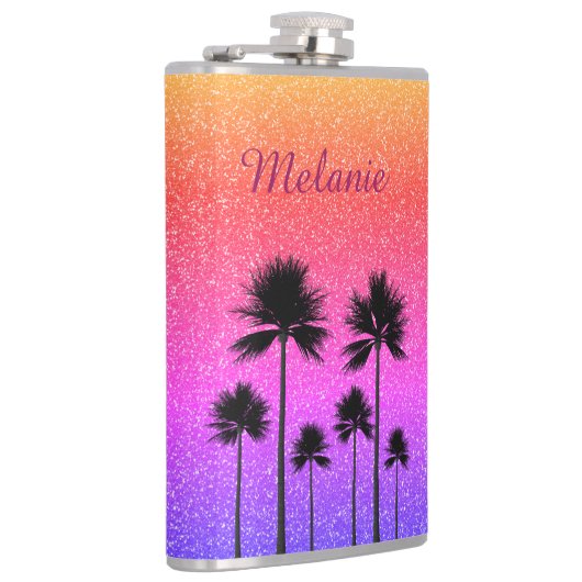 Sparkly Palm Trees Heupfles (Rechts)