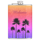 Sparkly Palm Trees Heupfles (Voorkant)