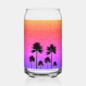 Sparkly Palm Trees Personalised Blikvorm Glas (Achterkant)