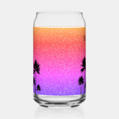 Sparkly Palm Trees Personalised Blikvorm Glas (Rechts)