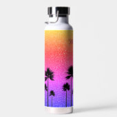 Sparkly Palm Trees Personalized Waterfles (Rechts)