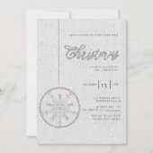 Sparkly Party Strass Glitter Witte Kerstmis Kaart (Voorkant)