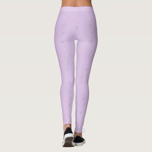 Sparkly Pastel Lila Leggings (Achterkant)