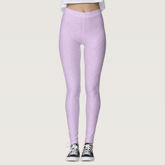 Sparkly Pastel Lila Leggings (Voorkant)