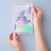 Sparkly Pastel Make-up Artiest Holografische Gradi Flyer (Hand)