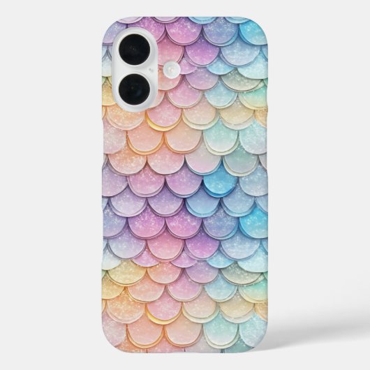 Sparkly Pastel Mermaid Scale Case-Mate iPhone Case (Achterkant)