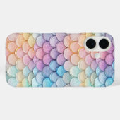 Sparkly Pastel Mermaid Scale Case-Mate iPhone Case (Achterkant (horizontaal))