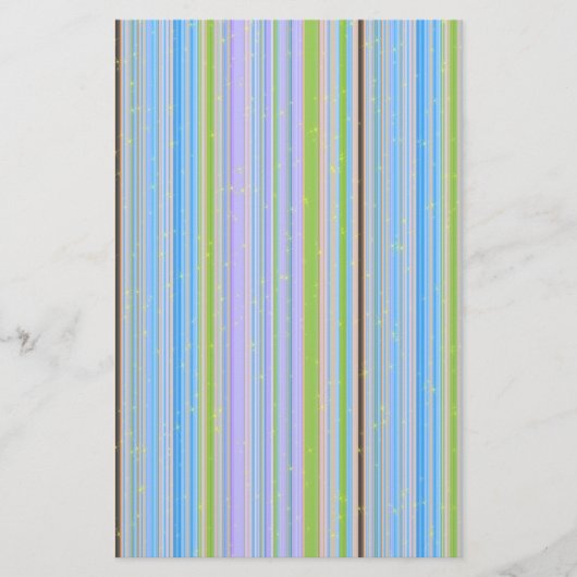 Sparkly Pastel Stripes briefpapier (Voorkant)