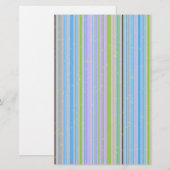 Sparkly Pastel Stripes briefpapier (Voorkant / Achterkant)