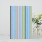 Sparkly Pastel Stripes briefpapier (Staand voorkant)