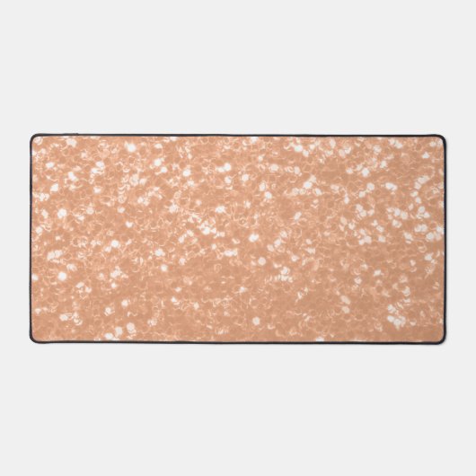 Sparkly peach faux sparkles kleur van het jaar 202 bureaumat (Voorkant)