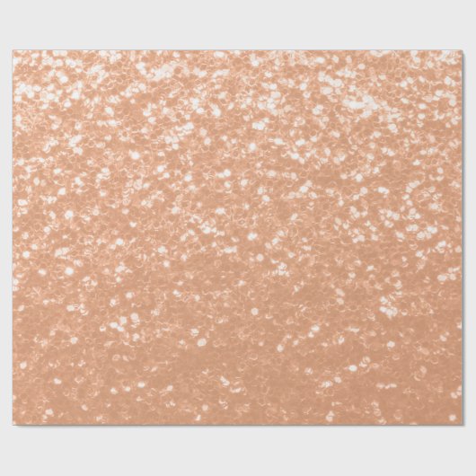 Sparkly peach faux sparkles kleur van het jaar 202 cadeaupapier (Vlak)