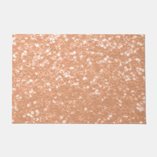 Sparkly peach faux sparkles kleur van het jaar 202 deurmat (Voorkant)