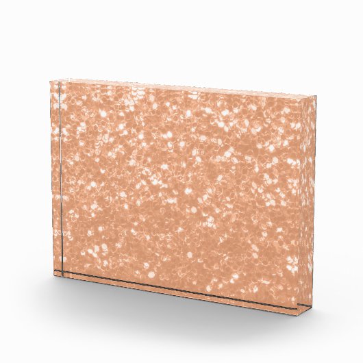 Sparkly peach faux sparkles kleur van het jaar 202 fotoblokken (Rechts)