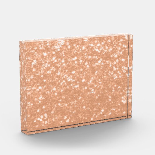 Sparkly peach faux sparkles kleur van het jaar 202 fotoblokken (Links)