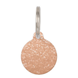 Sparkly peach faux sparkles kleur van het jaar 202 huisdierpenning