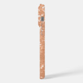 Sparkly peach faux sparkles kleur van het jaar 202 iPhone hoesje (Linkerkant)