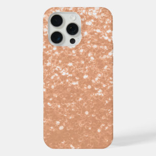 Sparkly peach faux sparkles kleur van het jaar 202 iPhone 15 pro max case