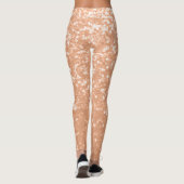 Sparkly peach faux sparkles kleur van het jaar 202 leggings (Achterkant)