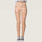 Sparkly peach faux sparkles kleur van het jaar 202 leggings (Voorkant)