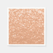 Sparkly peach faux sparkles kleur van het jaar 202 servet (Voorkant)
