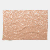 Sparkly peach faux sparkles kleur van het jaar 202 theedoek (Horizontaal)