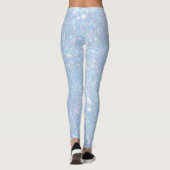 Sparkly Periwinkle Blue Glitter Vrouwen Leggings (Achterkant)