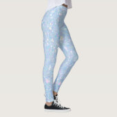 Sparkly Periwinkle Blue Glitter Vrouwen Leggings (Rechts)