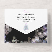 Sparkly Persoonlijke familiefoto's kerstkaart All In One Uitnodiging (Achterkant)