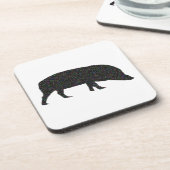 Sparkly Pig Cork Onderzetter (Linkerzijde)