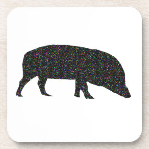 Sparkly Pig Cork Onderzetter