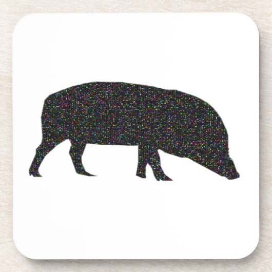 Sparkly Pig Cork Onderzetter (Voorkant)