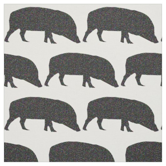 Sparkly Pig Patterned Craft Fabric Stof (Swatch)