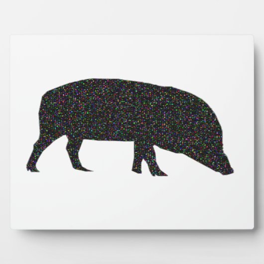 Sparkly Pig Plaque Fotoplaat (Voorkant)