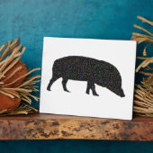 Sparkly Pig Plaque Fotoplaat (Zijkant)